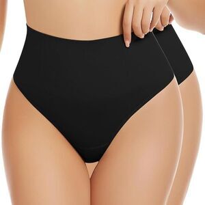 SET OF 2 Thong Shapewear Tummy Control Women Seamless Underwear Panties SZ 2XL